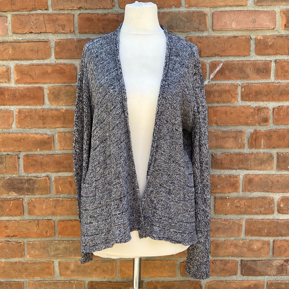 Eileen Fisher Wool and Linen Blend Marled Knit Sweater